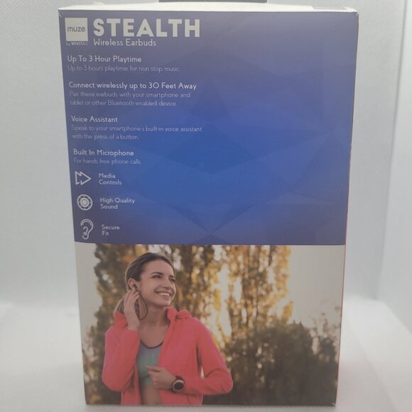 Muze Stealth Wireless Bluetooth Earbuds - White - NIB - Multiple available - Picture 2 of 6